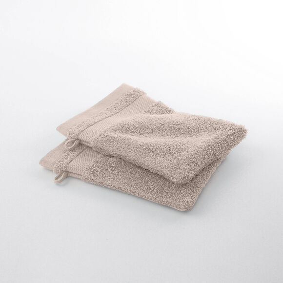 Collection serviettes de bain unies coton modal 500 g/m² (taupe)