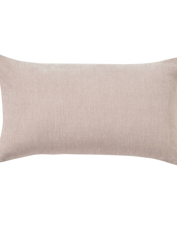 Kussenhoes in chenille - set van 2 (taupe)