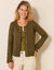 Vest in tricot met goudkleurige knopen (bronskleur)