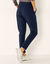 Joggpant in molton met elastische taille (marine)