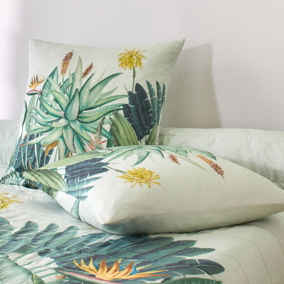Couvre-lit matelass&eacute; Tropical (vert)