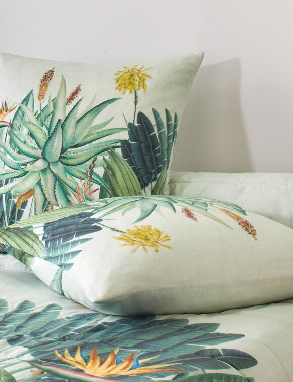 Couvre-lit matelass&eacute; Tropical (vert)