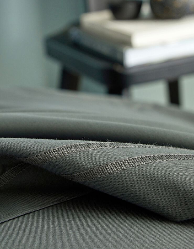 Linge de lit uni percale (gris acier)