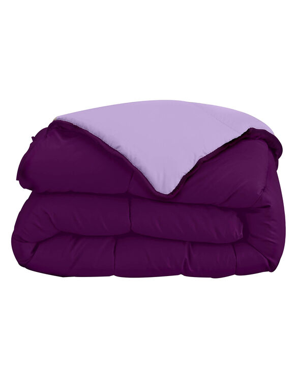 Tweekleurig microvezel dekbed, 500 g/m&sup2; (aubergine / parma)