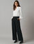 Pantalon large à pinces (noir)