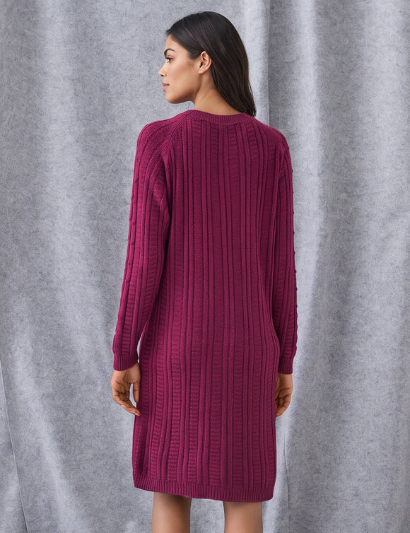 Robe pull torsad&eacute;e  (prune)