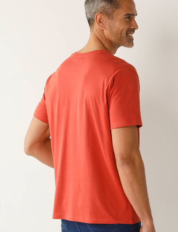 Tee-shirt col V manches courtes - lot de 3 (corail + vert sauge + kaki)