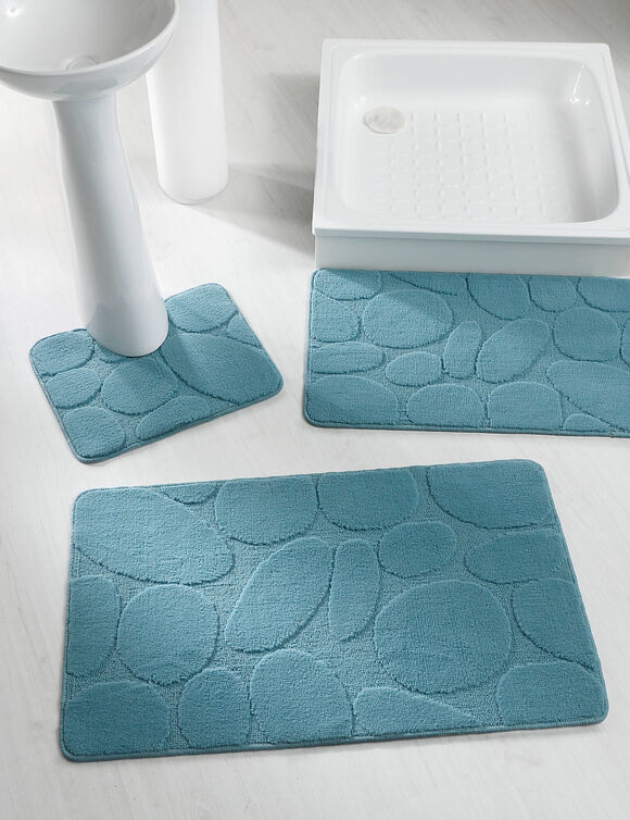 Tapis de bain motif galets (c&egrave;dre)
