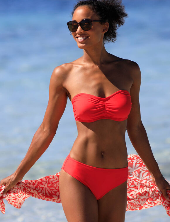 Haut de maillot de bain avec armatures Solaro - forme bandeau (grenadine)