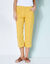 Rechte 7/8-broek met stretch (saffraangeel)