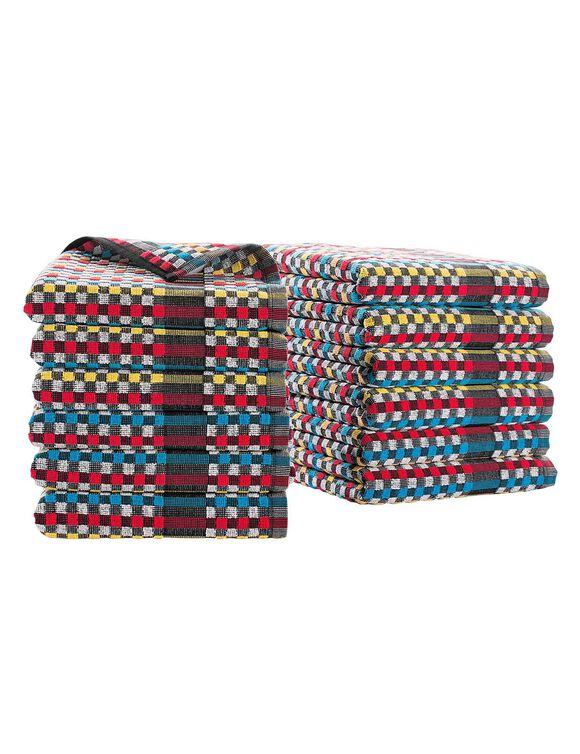 Essuie-mains éponge fond noir - lots (noir)