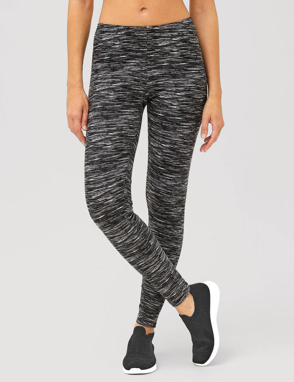 Legging imprim&eacute; maille jersey (noir chin&eacute;)