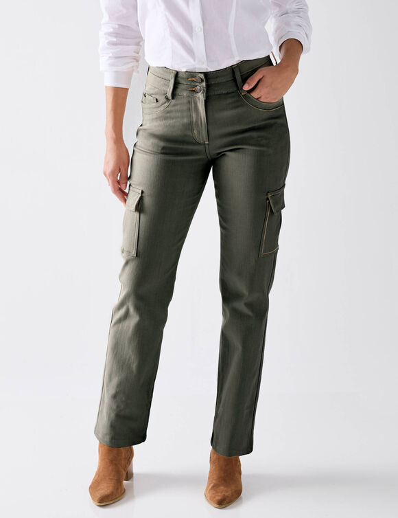 Jean droit cargo (kaki)