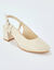 Slingback pumps van LWG-gecertificeerd leer (cr&egrave;me)