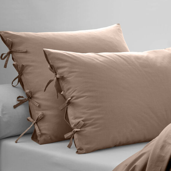 Effen beddengoed - katoenbatist, 72 draden/cm&sup2; (grijsbeige)