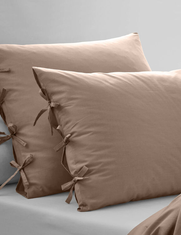 Linge de lit uni - percale de coton 72 fils/cm&sup2; (gr&egrave;ge)
