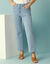Jeans voor Kleine Lengtes, cropped recht model (bleached)