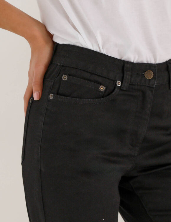 Pantacourt droit uni  (noir)