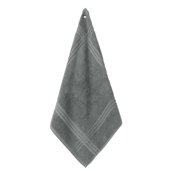 Vierkante absorberende handdoek in badstof - set van 4 (grijs)