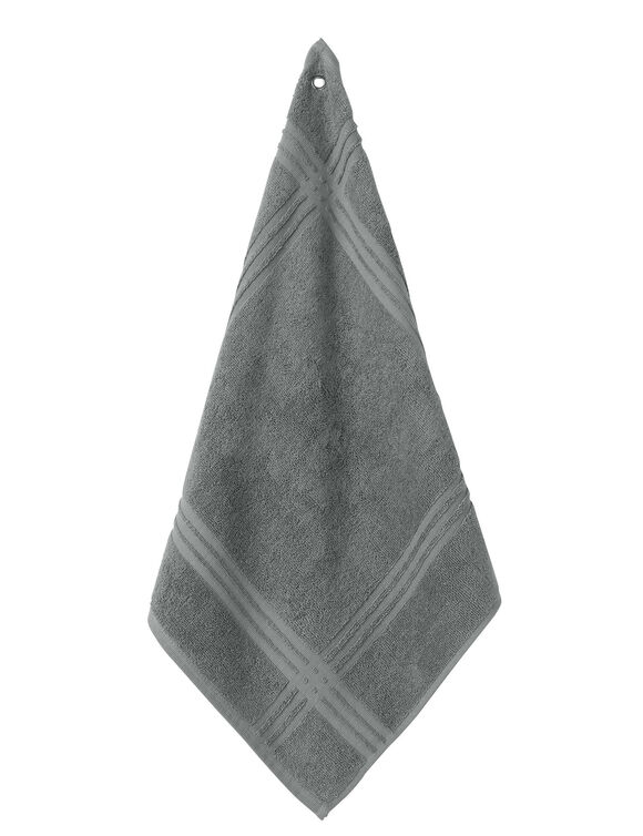 Vierkante absorberende handdoek in badstof - set van 4 (grijs)