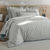 Linge de lit uni - percale de coton 72 fils/cm&sup2; (gris perle)