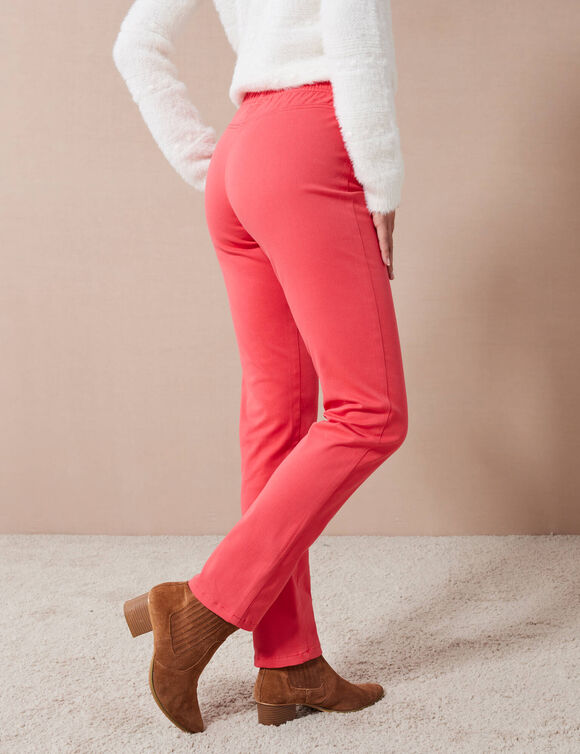 Pantalon sculptant, ceinture ventre plat (rouge)