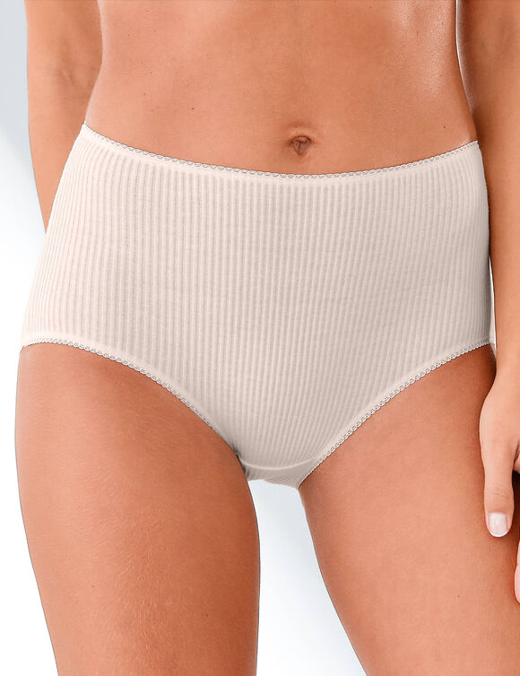 Maxislip met platte ribbels - set van 6 (poeder)