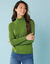 Pull col roulé, Spécial Petites (vert)