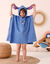 Poncho de bain enfant Stitch® éponge et velours coton - 280g/m² (bleu)