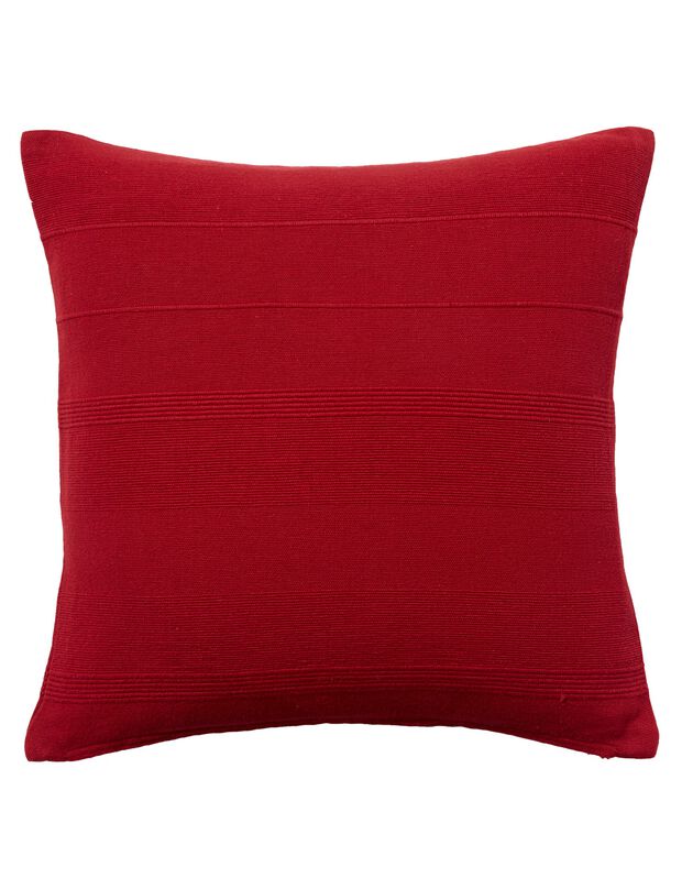 Housse coussin unie coton tissage artisanal - lot de 2 (brique)