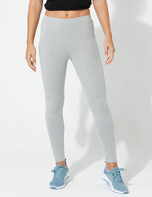 Legging uni maille jersey (gris chiné)
