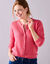 Cardigan met parelknopen en mohairtouch (blushroze)