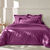 Linge de lit uni flanelle (prune)