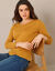Effen T-shirt met lange mouwen in biokatoen(**) (kerrie)