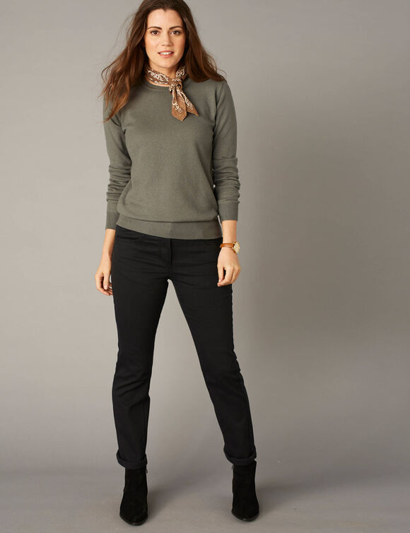 Pantalon sculptant, 5 poches (noir)