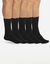 Mi-chaussettes coton m&eacute;lang&eacute; EcoDIM&reg; - lot de 5 paires (noir)