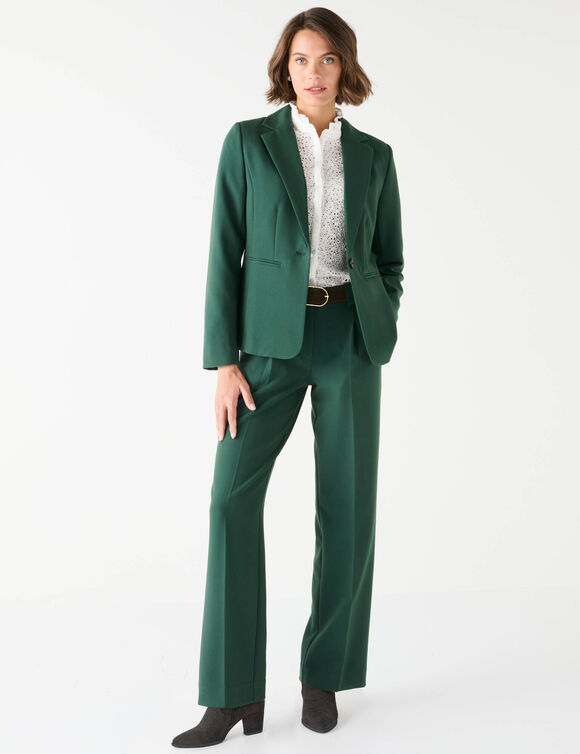 Veste blazer fluide, manches longues (vert sapin)