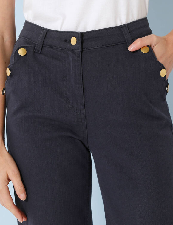 Pantalon coupe droite 7/8ème (marine)