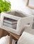 Bo&icirc;te rangement pliable tissu bouclette &agrave; grande fen&ecirc;tre (&eacute;cru)