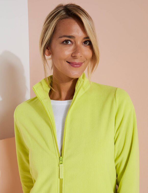 Veste polaire zippée manches longues (anis)