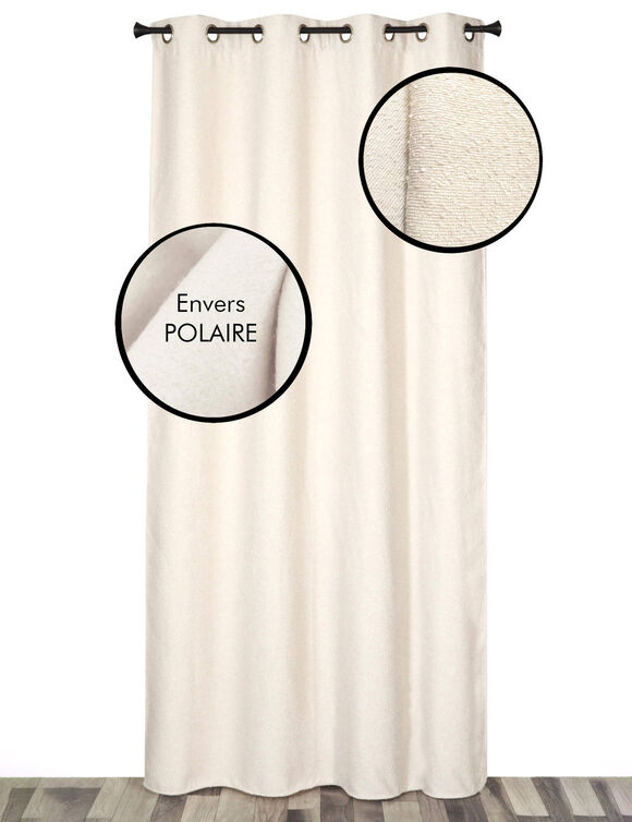 Rideau thermique bouclette (écru)