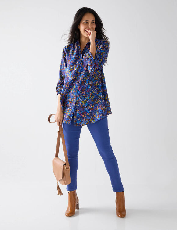 Jegging grande stature - taille élastiquée ultra confort (bleu)