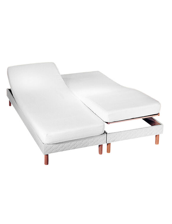 Protège-matelas imperméable spécial literie articulée (blanc)
