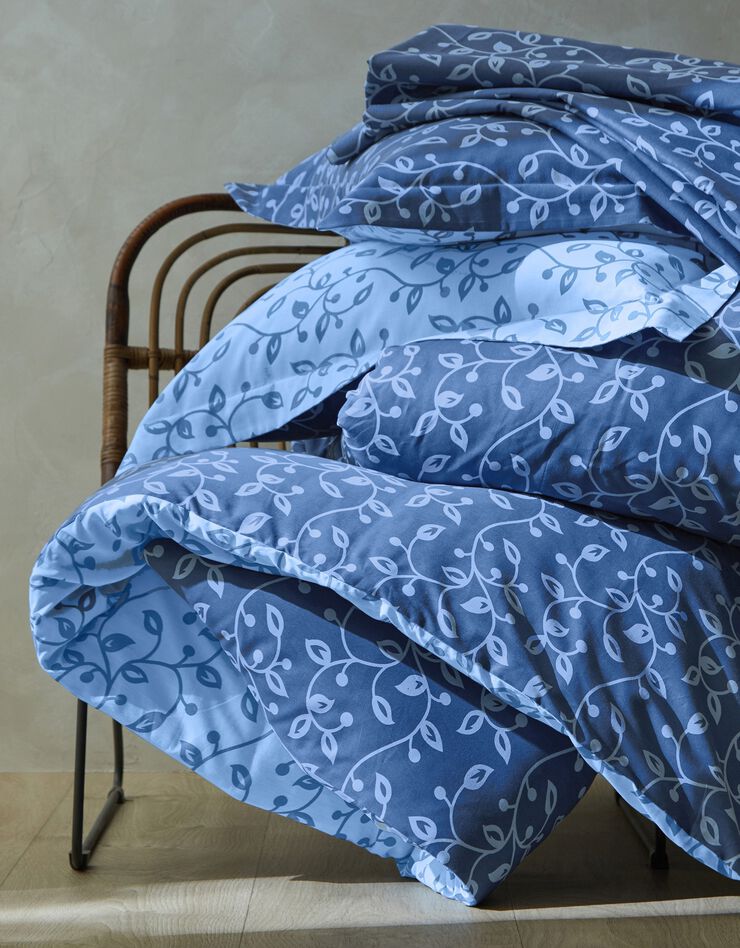 Bedlinnen Héritage in katoen met krulmotieven (blauw)