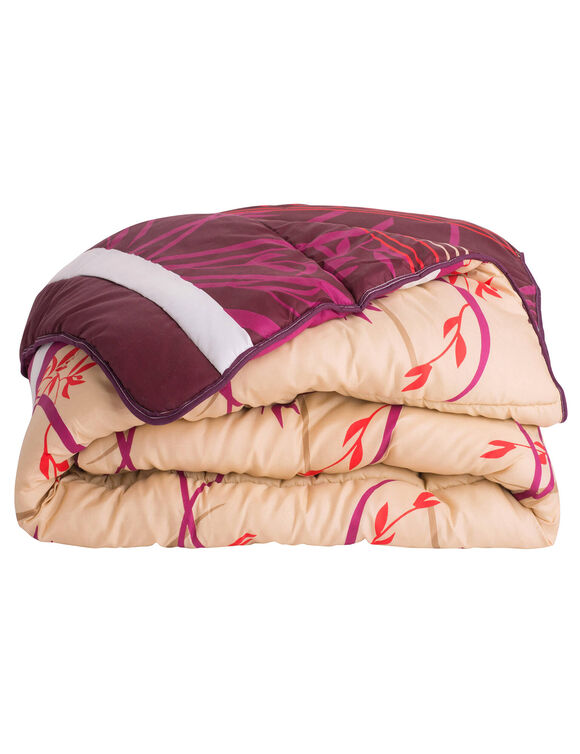 Bedrukt dekbed in microvezel Floral 400 g/m2 (fuchsia)