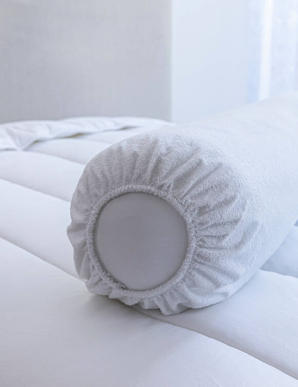 Sous-taie de traversin molleton absorbant - lot de 2 (blanc)