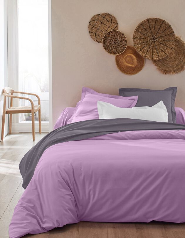 Linge de lit uni polycoton (lavande)