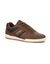 Arlo herensneakers met contrasterende biezen (bruin / marine)