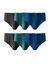 Gesloten slip met hoge, bedrukte taille - set van 6 (grijs + blauw + groen)