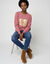 T-shirt manches longues, imprim&eacute; brillant (rose gris&eacute;)